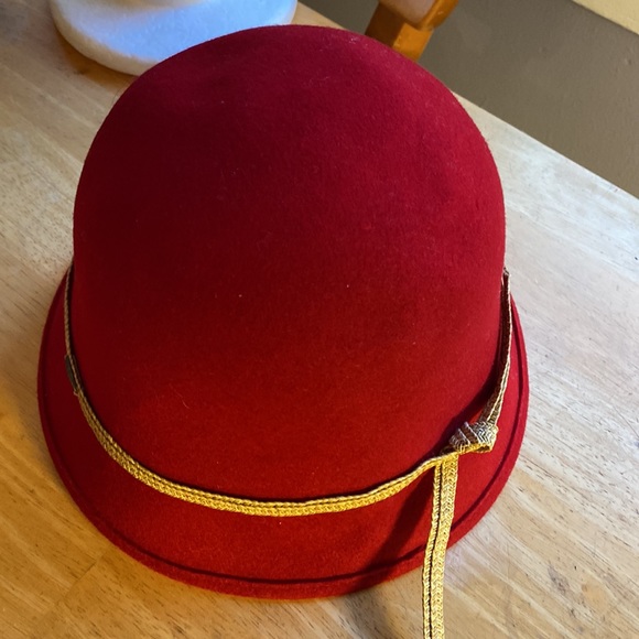 Scala bucket style hat red wool made in USA - Picture 10 of 11